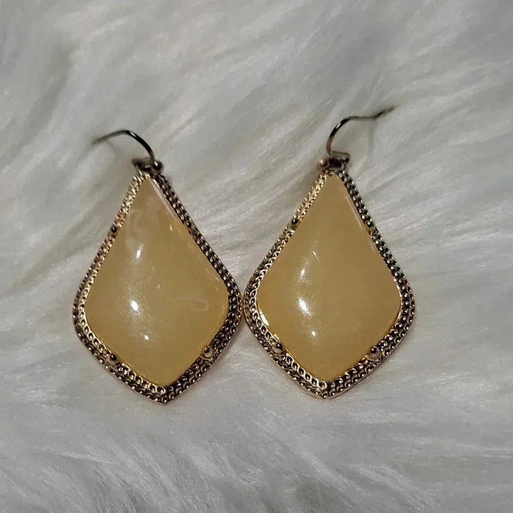 Goldtone Pendant Earrings